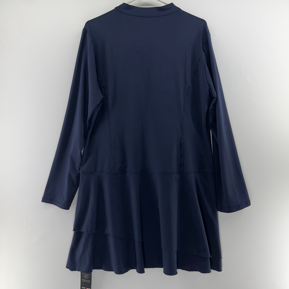 NWT JACK SMITH Blue TENNIS SPORTS Athletic Dress GOLF Long Sleeve WOMENS 2XL 2X - Picture 7 of 9